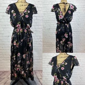 Band of Gypsies Floral High Lo V Back Dress